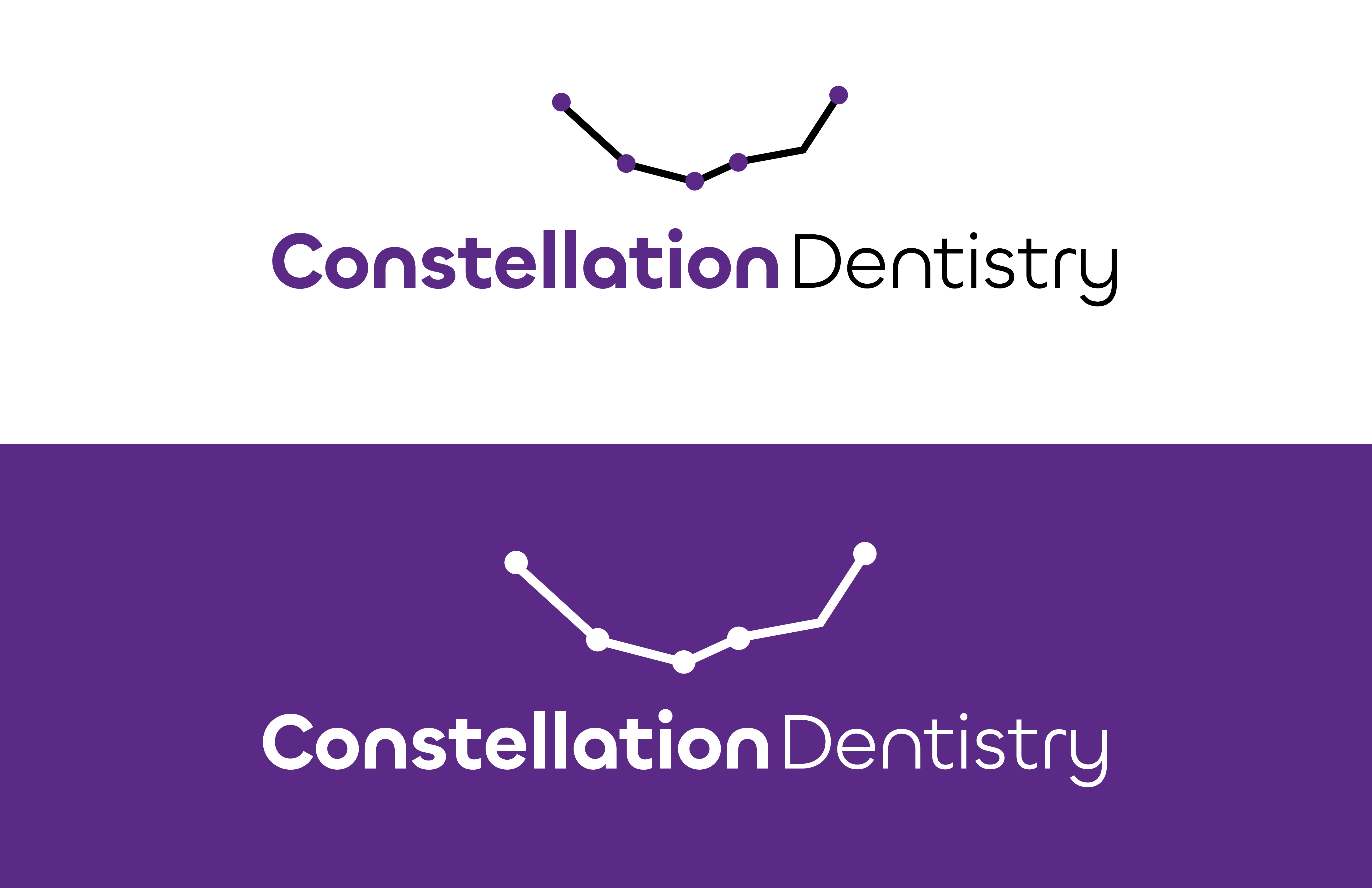2 Horizontal Constellation Dentistry, 1 in color and 1 in white